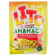 Напій сухий розчинний "LITO зі смаком ананасу" 15 г/100 шт/ящ TM "Monik"